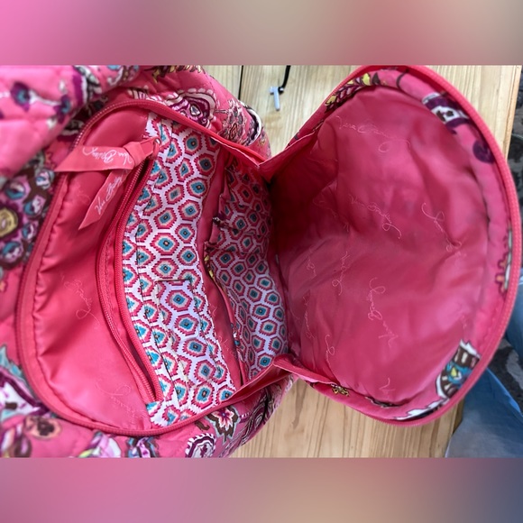 Vera Bradley Call me Coral Laptop backpack Retired pattern 034 - Picture 12 of 15